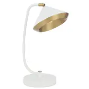 Lanzhou White Brass Cone Shade Table Lamp