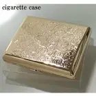 Tsubota Pearl Arabesque Cigarette Case Gold 20 Storage Steel Tobacco Japan