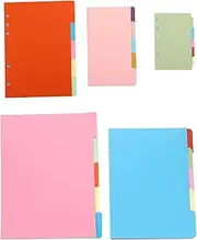 COHEALI 5 Sets of Loose-leaf Papers A5-a4 Sizes Student Notebook Replacement Core Flat Non-bleed