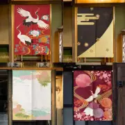 Japanese Door Panel Door Curtain Cherry Blossoms Fabric Noren Partition Curtain