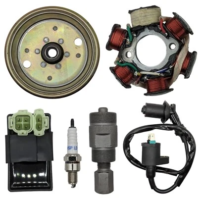 Electrical Component Kit GY6 Scooter ATV Kart CDI Flywheel Stator Coil Puller 02