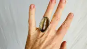 Oversized Faceted Prasiolite Cocktail Ring | Handmade Adjustable Sterling Silver