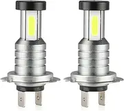 TEAFIRST 2PCS H7 LED Headlight Bulb Kit High Low Beam 100W 30000LM Super Bright 6500K White