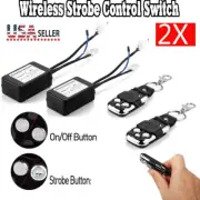 2pcs Wireless Remote Control ON/Off Switch Strobe For LED Work Light Bar Offroad