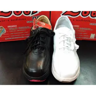 [kikishoes]Zobr路豹牛皮厚底氣墊休閒鞋台灣製真皮手工氣墊鞋方便好穿鞋帶式黑色白色工作鞋