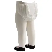 在飛比找PChome24h購物優惠-美國 Jazzy Toes 時尚造型褲襪單入組_純白屁屁蕾絲
