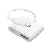 Crystal-Clear 1080P HDMI Adapter Converter Connects IPhone IPad to TV/Projector/Monitor for high-definition video & audio streaming(White)