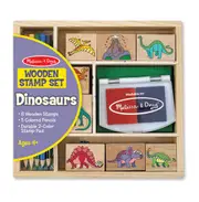 Melissa & Doug Wooden Stamp Set - Dinosaurs