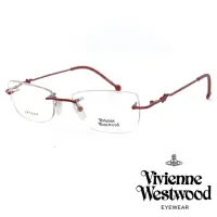 在飛比找momo購物網優惠-【Vivienne Westwood】特色線條鏡腳無框光學鏡