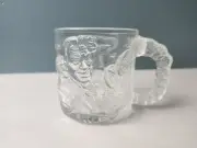Batman Forever Two Face Clear Glass Mug Made In France Vintage McDonald’s 1995