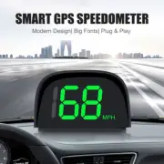 Smart Car HUD GPS BeiDou Digital Speedometer Head Up Display MPH Compass Alarm