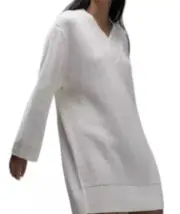 TOPSHOP V Neck Woven Sweater Dress New With Tags Off White Size Large