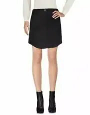Emporio Armani Satin Techno Two-tone Mini Skirt, Size 4US