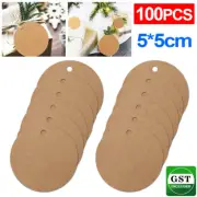 up 500pcs Brown Kraft Paper Tag Blank Craft Hang Labels Wedding String Gift Card