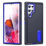 MCC Shockproof Samsung Galaxy S23 Ultra Case Cover Heavy Duty with Stand [Navy+Blue]