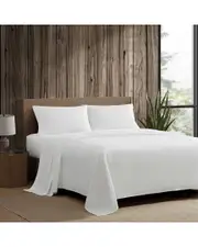 Eddie Bauer Peached Percale Sheet Set Full White