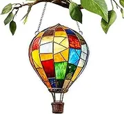 Solar Hot Air Balloon Lantern – Patio Torch, LED Flame | All-Weather Outdoor Hanging Light with Vintage Charm and for Holiday Decoration, Birthday Parties, Backyard Lighting Seasonal