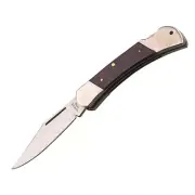 Whitby Knives Camping/Survival SS Lock Knife Black Rosewood - 3.25'' Blade