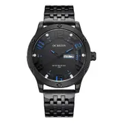 7255 Fashion Steel Strap Day-Date Quartz Men Watch