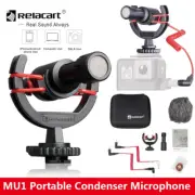 Relacart MU1 Condenser Microphone Portable Mic for GoPro Smartphone DSLR Cameras