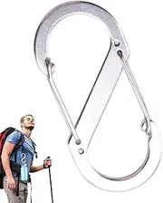 Carabiner Clip,Locking S Carabiner Hook | Aluminum Alloy Key Organization for Camping, Backpacking, Hiking, Outdoor