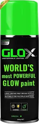 Glow in Dark Spray Paint 300ml Clear Green Light/Sun Activated