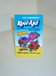 Vintage 1980's 90s Kool Aid NEW Pink Swimmingo Drink Mix Unopened Packet Package