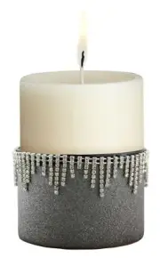 Grey & Diamond Wine Bottle Candle Holder Bottle Coaster