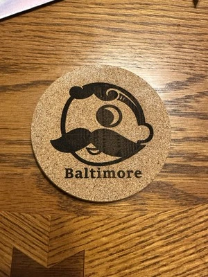 Baltimore Boh Beer Cork Coaster 4’ Inch - Barware - Decor