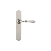 Tradco Reims Lever Door Handle on Long Backplate Satin Nickel