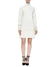 Alexander McQueen Wool Patchwork Dress, Dress Size - Lg