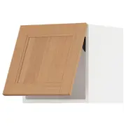 METOD wall cabinet horizontal, white/Vedhamn oak, 40x37x40 cm