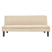 Sarantino 3 Seater Modular Faux Linen Fabric Sofa Bed Couch - Beige