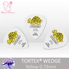 3x Genuine Jim Dunlop Tortex Wedge YELLOW 0.73mm Guitar Picks Plectrum