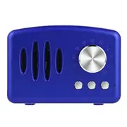 Retro Vintage Mini Bluetooth Speaker Blue