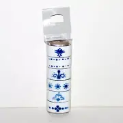Ikea Heder 6 Napkin Rings metal enamel white blue NEW Katarina Brieditis scandi