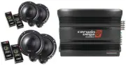 Cerwin Vega CVP1600.4D 1600W Amp + 2 XED650C Component Speakers