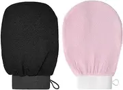 2 pcs Korean Exfoliating Mitts Visibly Lift Away Dead Skin, SPA Exfoliator Scrub For Bath Shower Exfoliation Mitt, Body Scrubber Exfoliator, Dead Skin Remover Mitt For Women Men