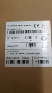Genuine Motorola PWRS-14000-241R Power supply For MC67 Brand New See Pics