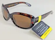 Foster Grant Women's Polarized Sunglasses Brown Tortoise 100% UVA UVB Election