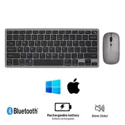 Wireless Slim Quiet Keyboard & Mouse Bluetooth 2.4Ghz Apple iMac Office Desktop