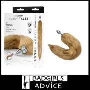 WhipSmart Furry Tales 14 Inch Brown Fox Tail 6.3cm Aluminium Metal Plug Brown