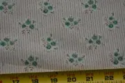By 1/2 Yd, Vintage/Green & Brown Calico on Cream & Pink/Fabric Traditions,B1239