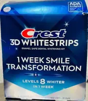 CREST 3D WhiteStrips LEVELS 8 1 WEEK SMILE TRANSFORMATION*EXP:01/27*FREE SHIP*