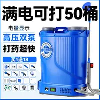 在飛比找樂天市場購物網優惠-打藥噴霧機 雙泵農用電動噴霧器高壓背負式大功率全自動打藥機充