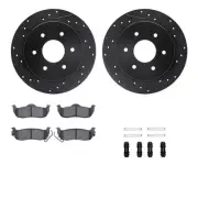 Dynamic Friction Company 8512-67106 Brake Rotor Dimpled & Slotted Black