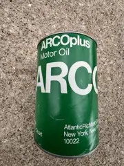 Vintage Arco Plus Motor Oil Cardboard Quart Can -FULL Gas & Oil New York