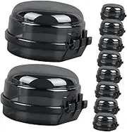 Yardenfun 10pcs Stove Knob Covers Child Safety Oven Lock Gas Stove Knob Guards Black