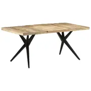 Dining Table 180x90x76 cm Rough Mango Wood vidaXL