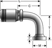GATES, 24GSM-24FL90S GLOBAL SPIRAL SERIES MAX PRESSURE CODE 61 90 degree (F3)